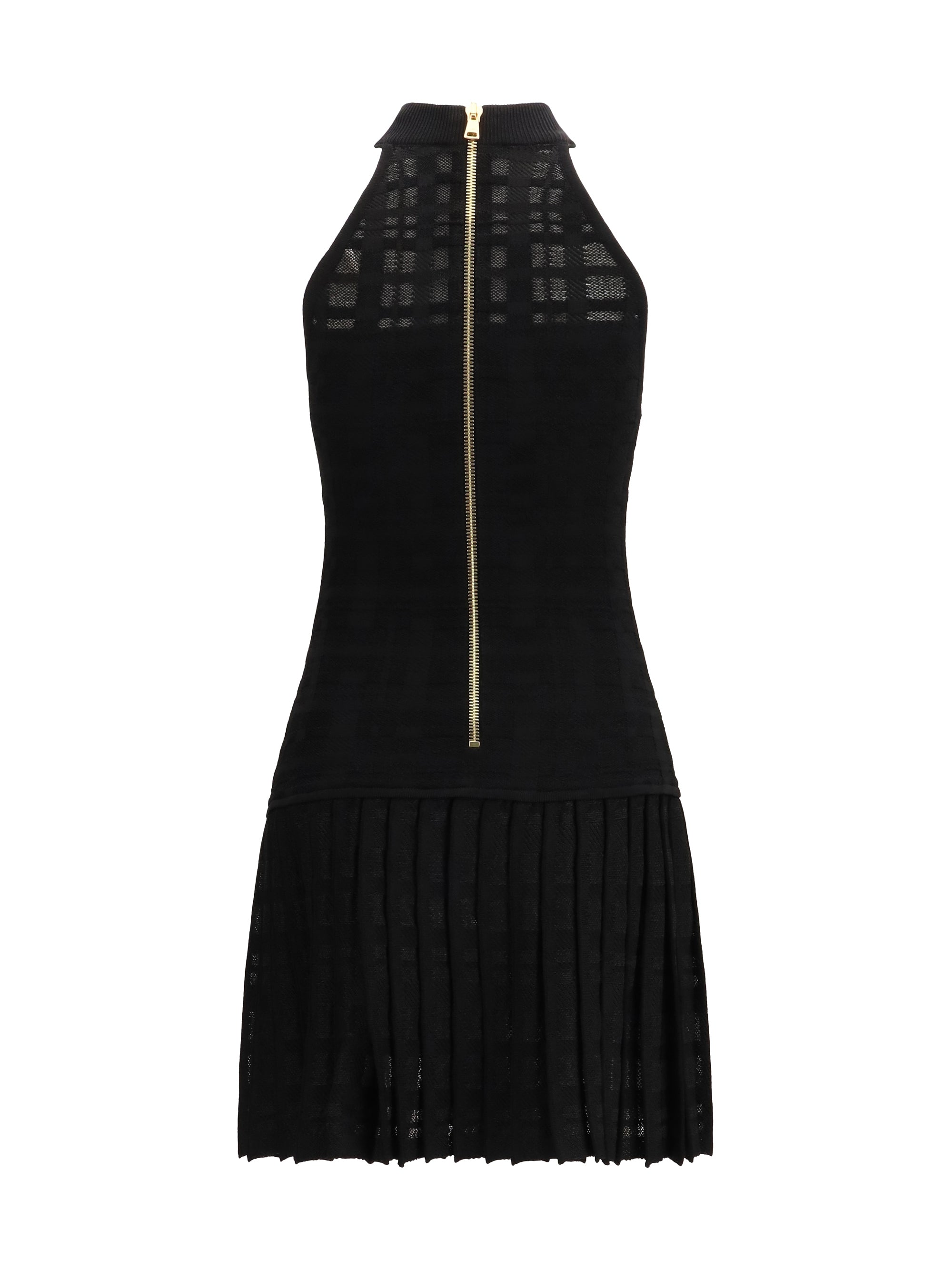 pleated mini dress