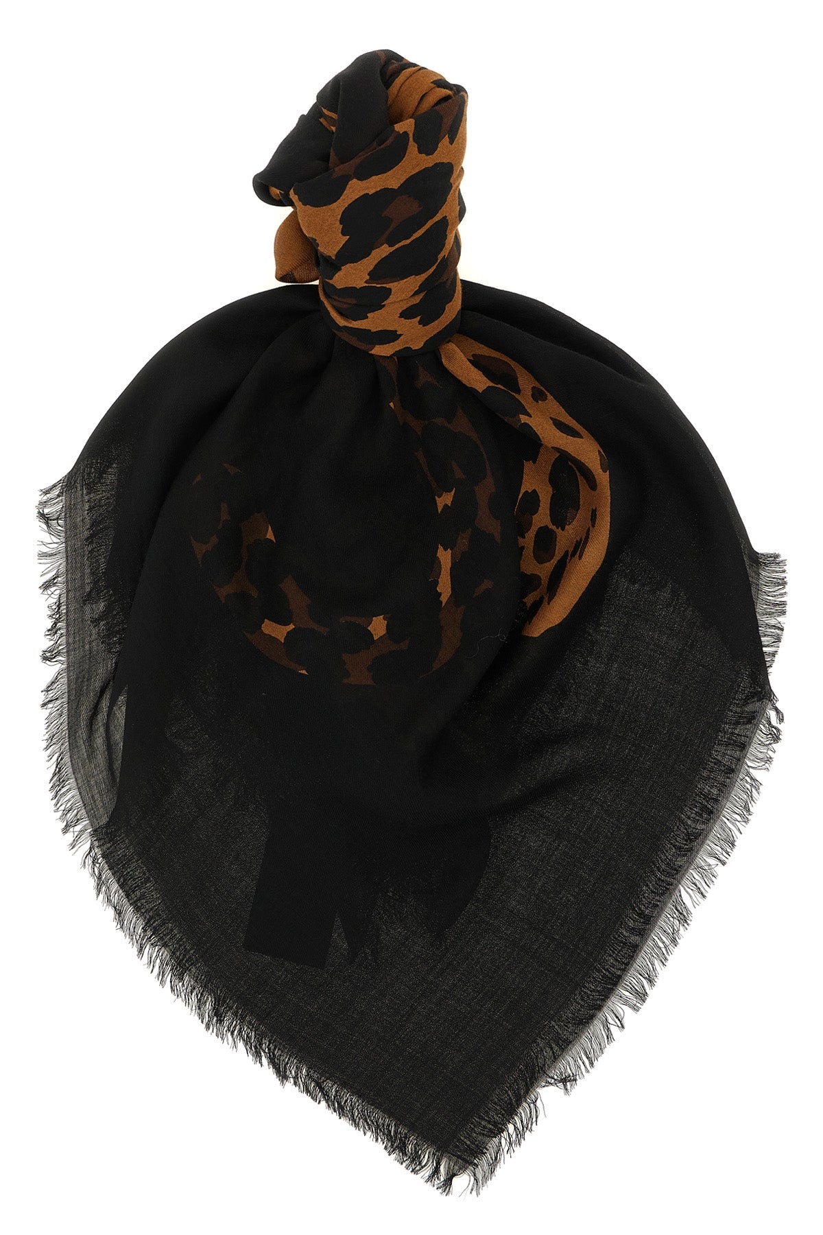 the saint laurent scarf is made of pure light wool