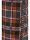 tartan fringed wrap skirt