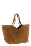 small suede y tote shopping bag