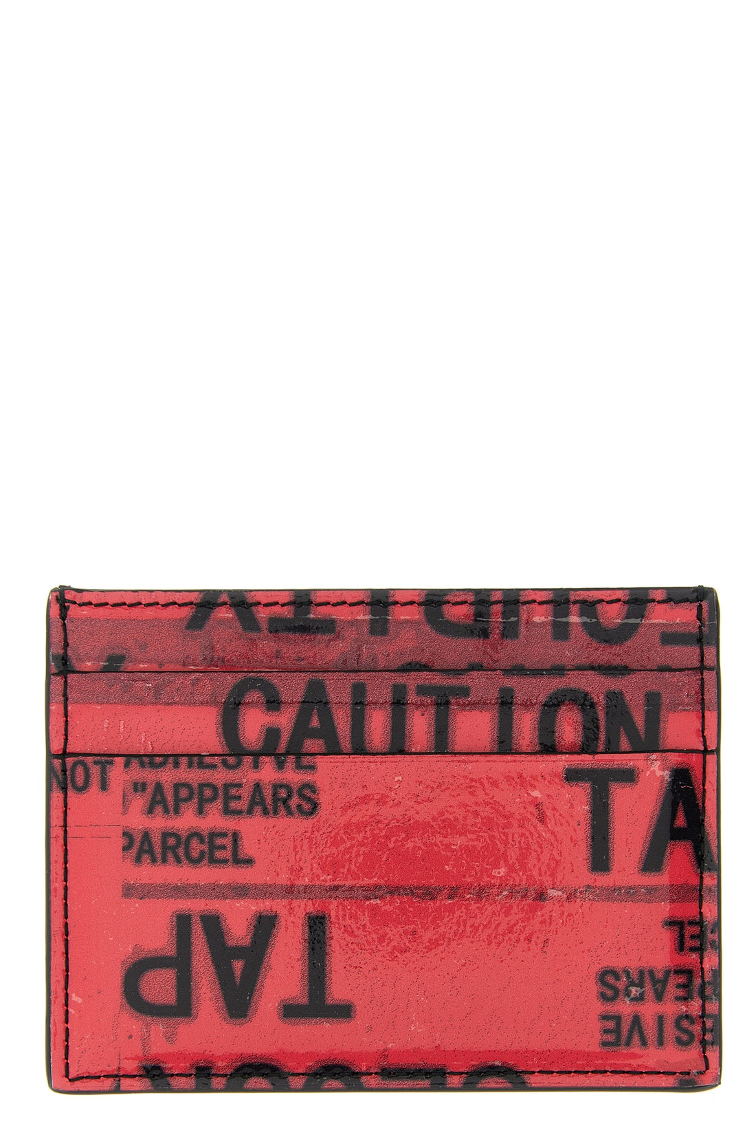BALENCIAGA OS tape type printed calf leather card holder