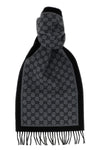 gg jacquard wool scarf