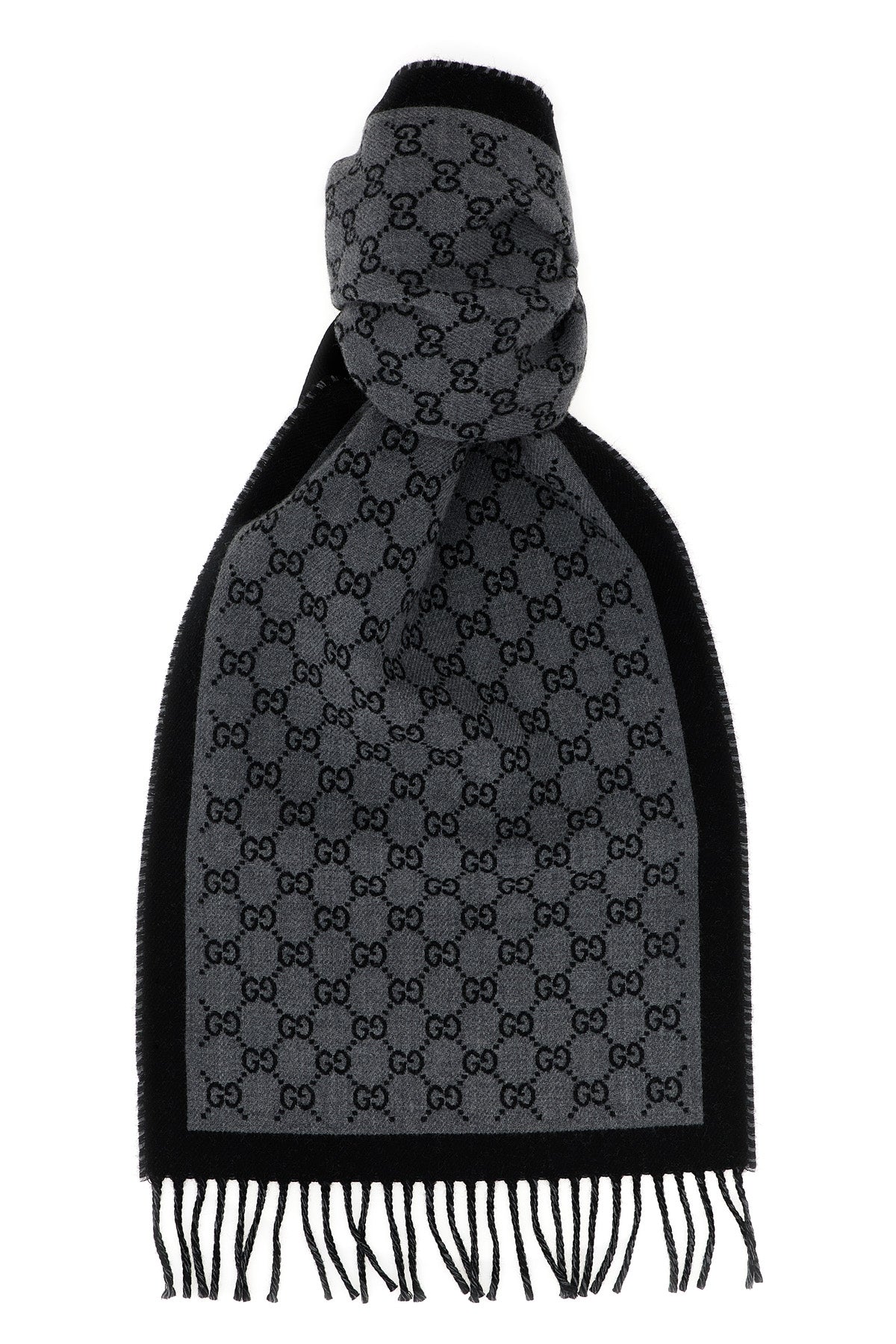gg jacquard wool scarf
