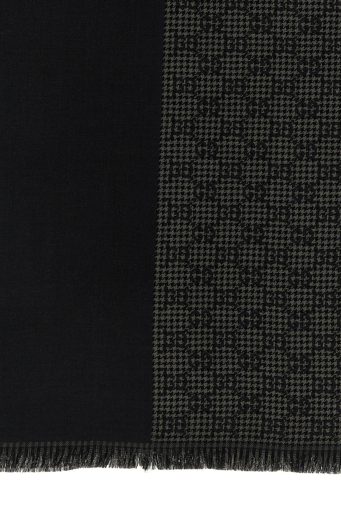 GUCCI OS double face silk and wool scarf