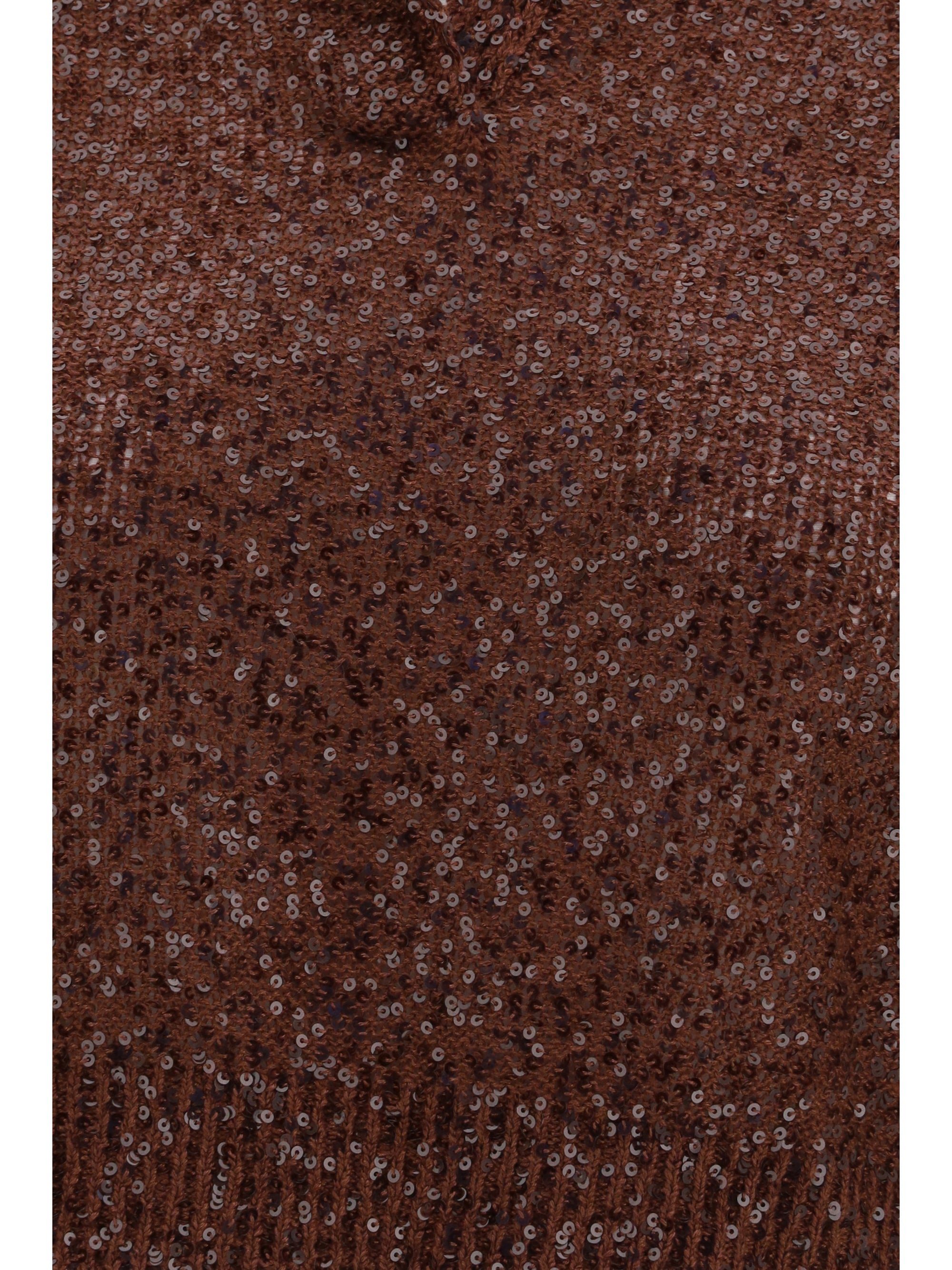 linen, cashmere and silk top with sequins