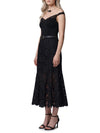 black lace midi skirt