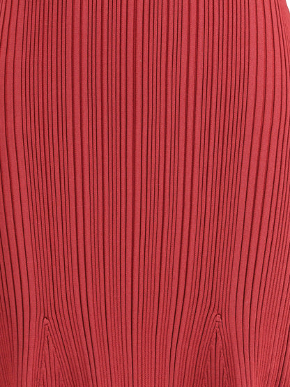 SELF-PORTRAIT S ribbed knit midi dress 