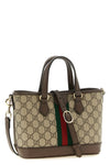the small tote bag gucci ophidia is distinguished by a structured silhouette