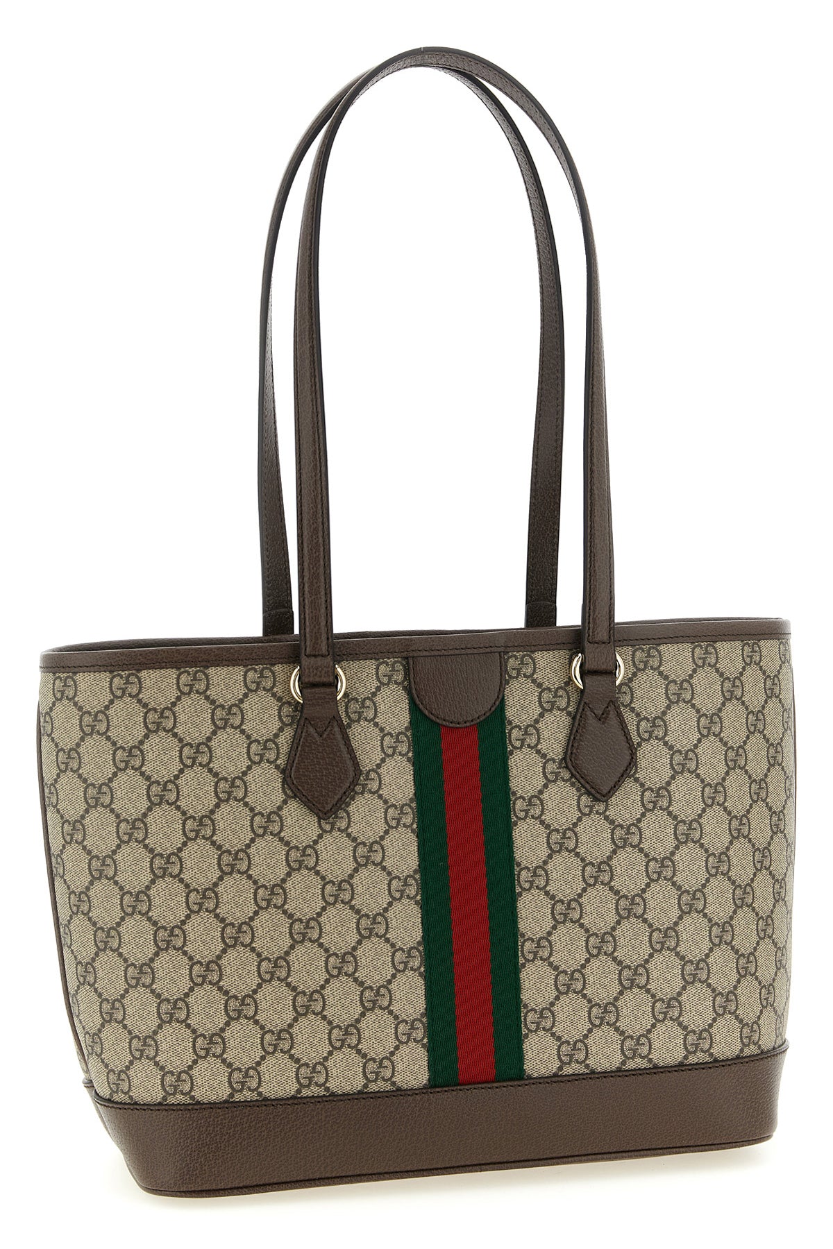 medium ophidia shopping bag in fabric coated
