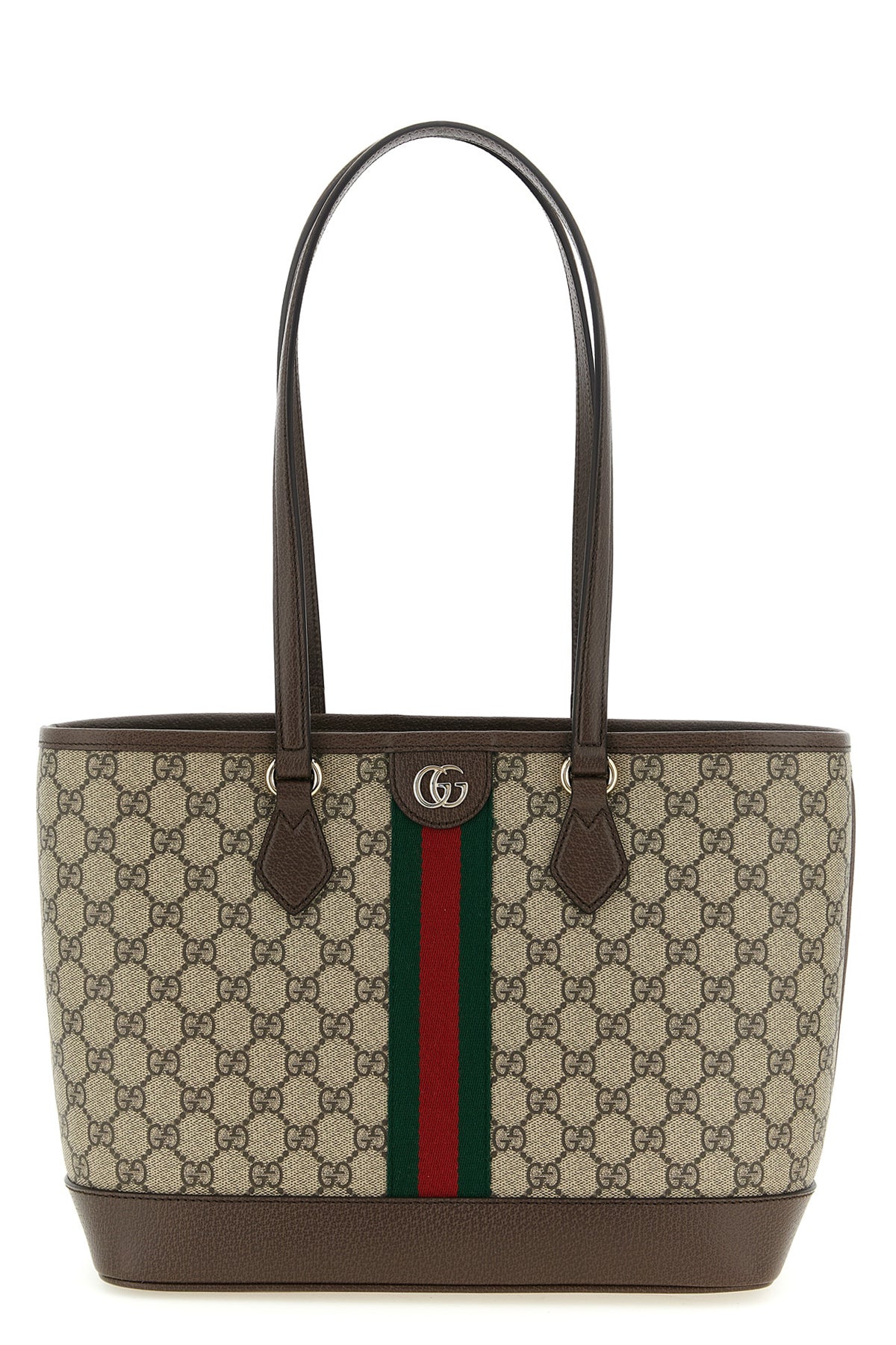 medium ophidia shopping bag in fabric coated