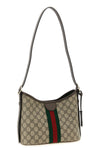 small ophidia shoulder bag in coated fabric
