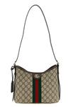 small ophidia shoulder bag in coated fabric