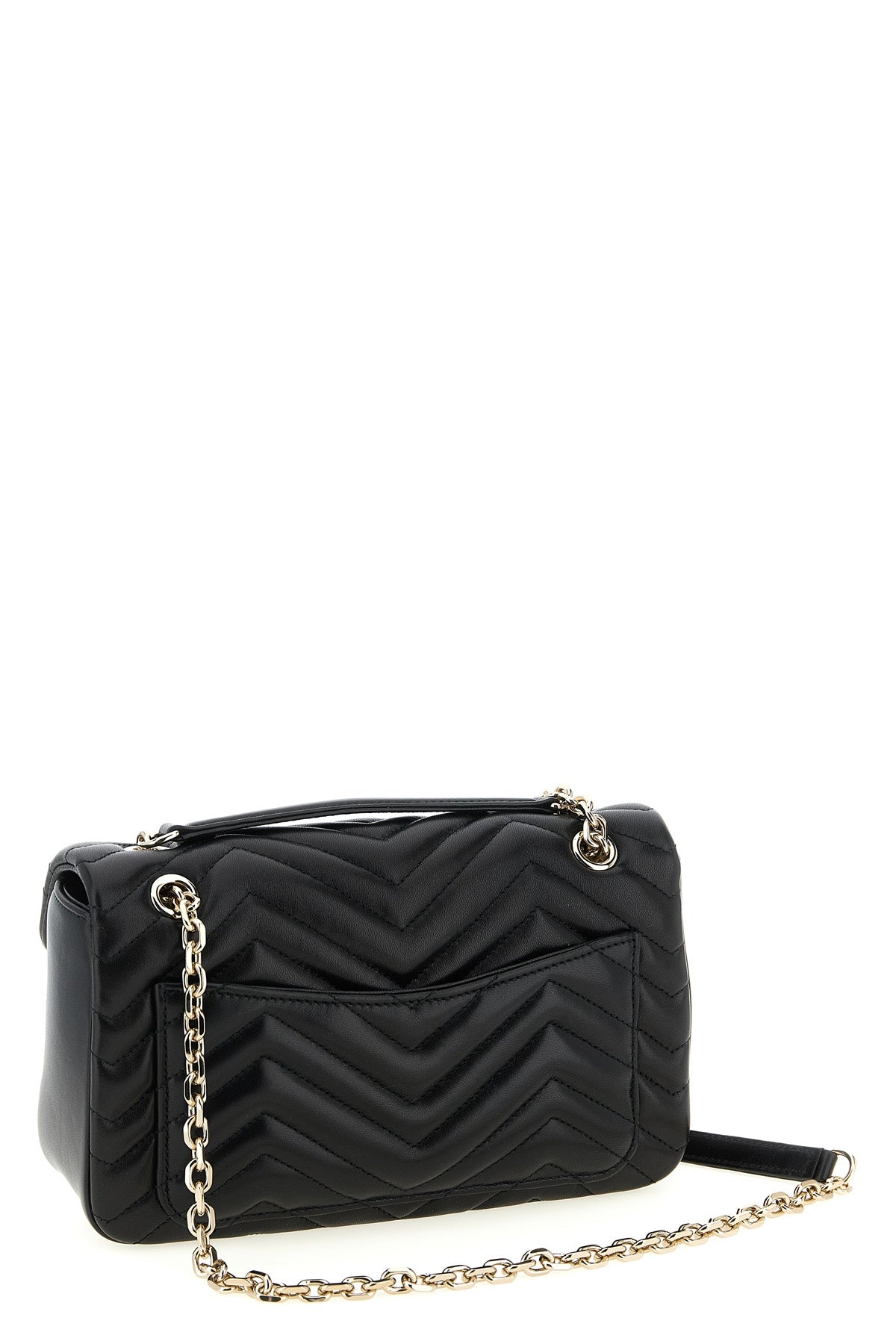 gg marmont shoulder bag in chevron matelassé lambskin