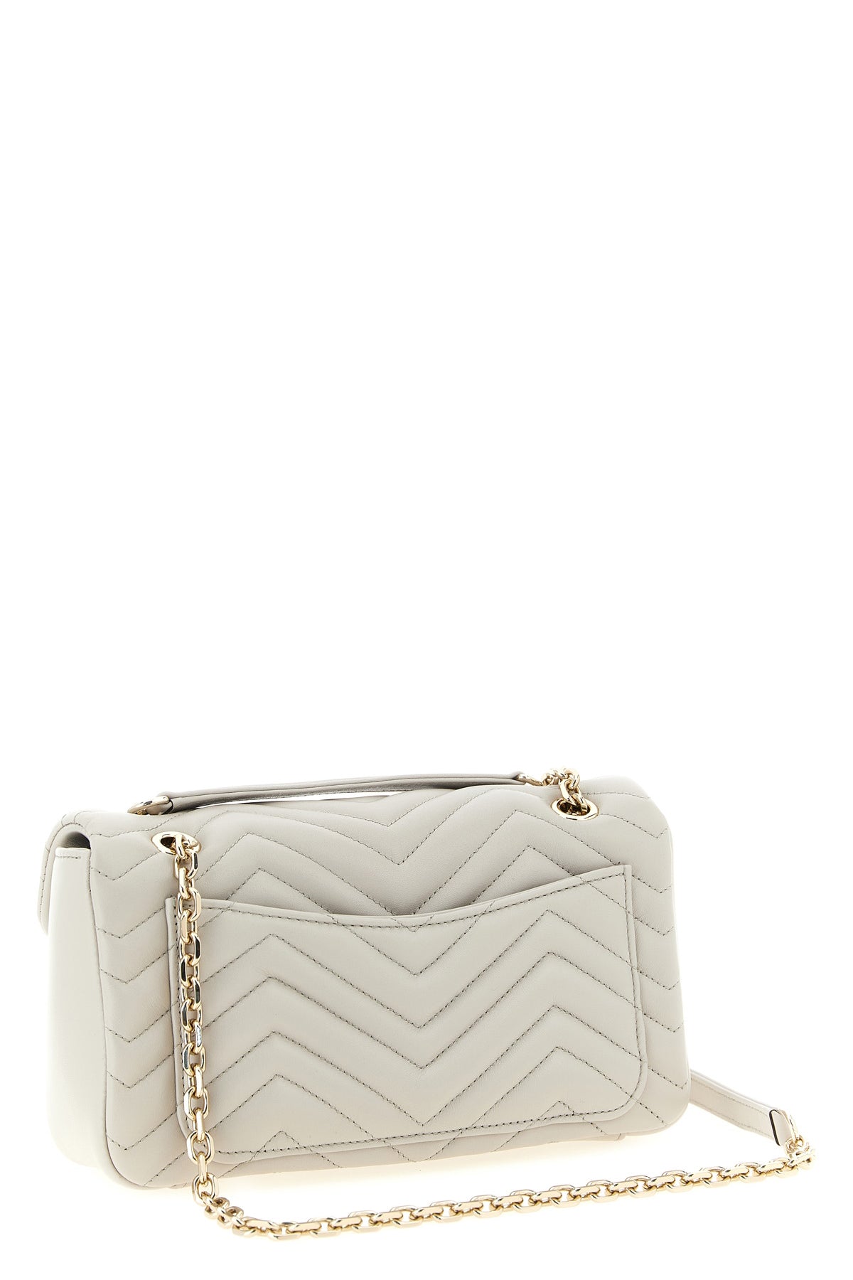 gg marmont shoulder bag in chevron matelassé lambskin