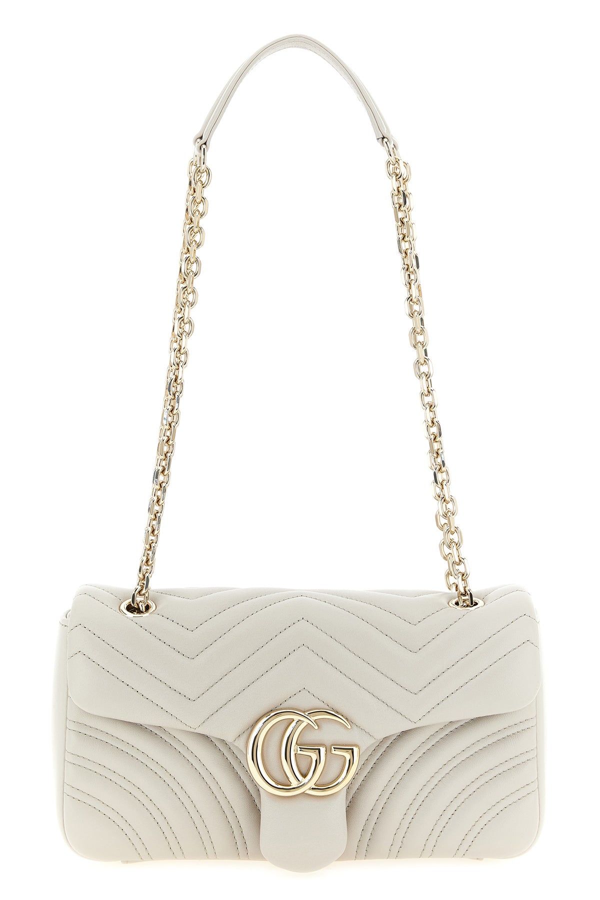 gg marmont shoulder bag in chevron matelassé lambskin