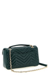 gg marmont shoulder bag in chevron matelassé lambskin