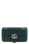 gg marmont shoulder bag in chevron matelassé lambskin