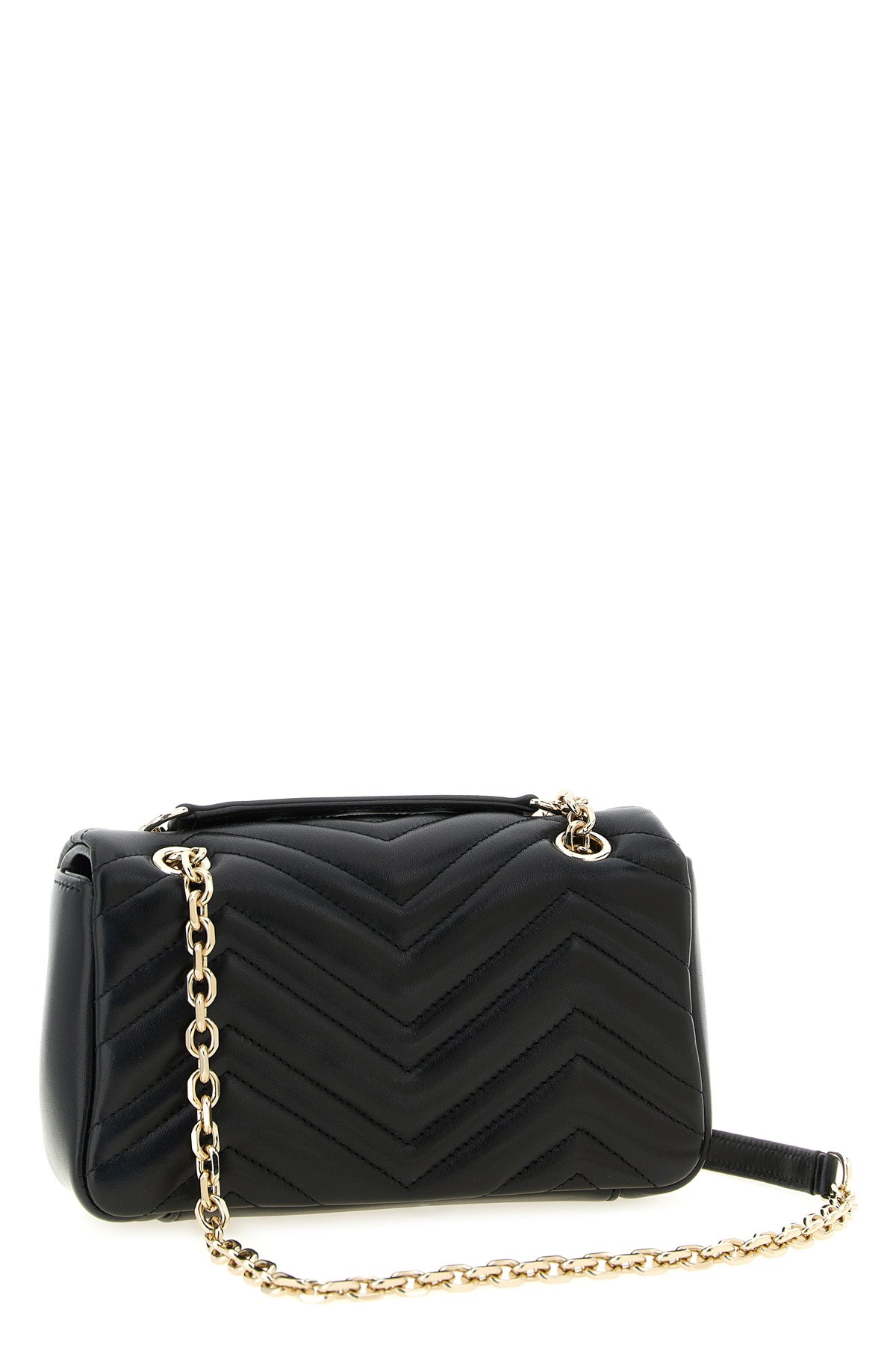 small gg marmont shoulder bag in chevron matelassé lambskin