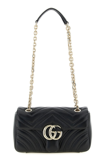small gg marmont shoulder bag in chevron matelassé lambskin