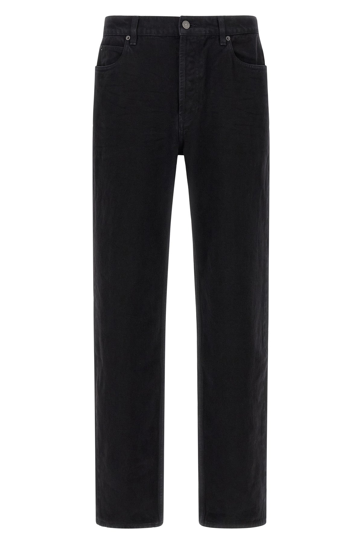 garment-dyed cotton denim jeans