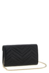 gg marmont matelassé leather wallet on chain