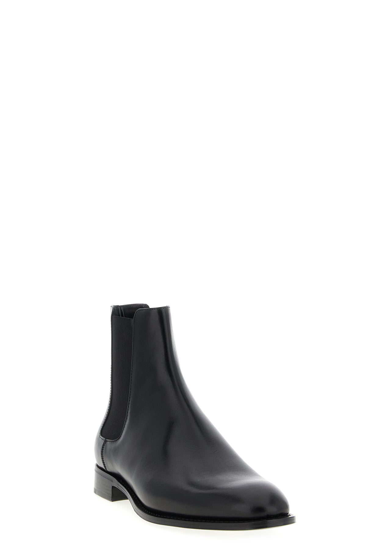 box saint laurent leather adrien ankle boots