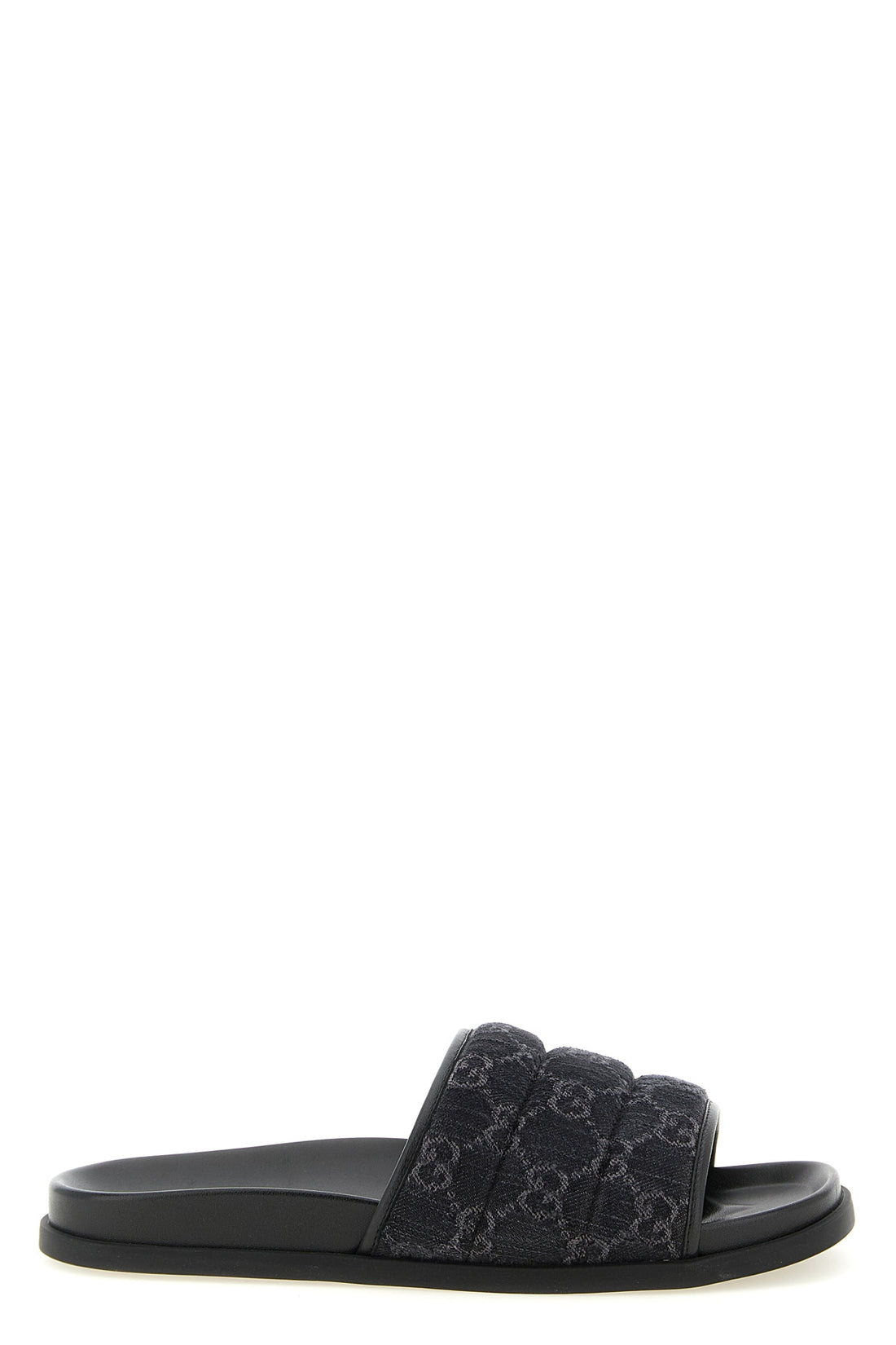 GUCCI 8 gg denim slides