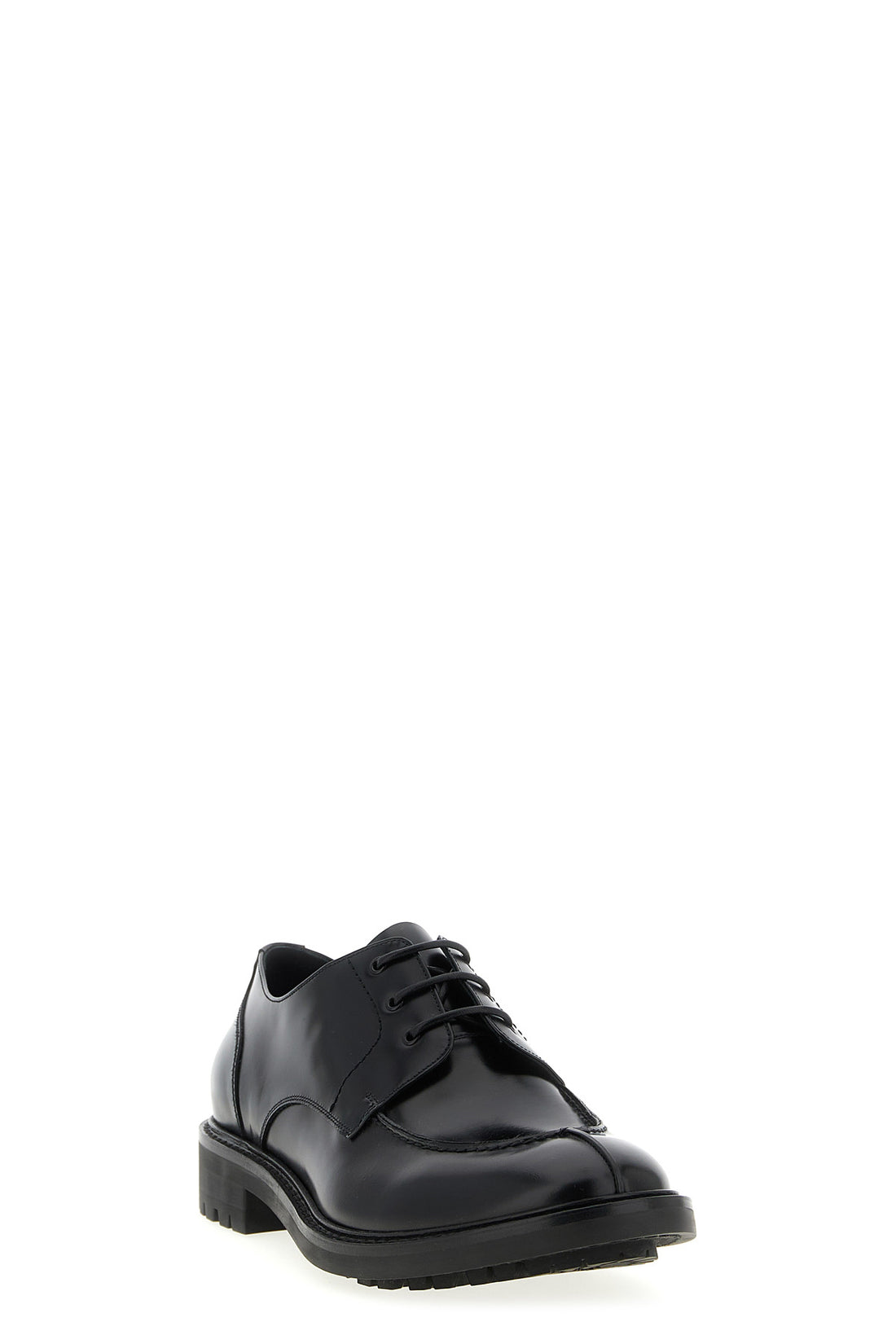 SAINT LAURENT 41 lino smooth leather lace-up shoes in derby model