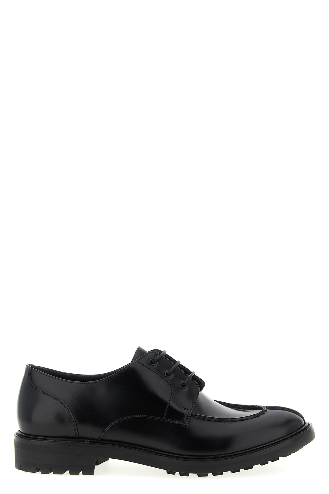 SAINT LAURENT 41 lino smooth leather lace-up shoes in derby model