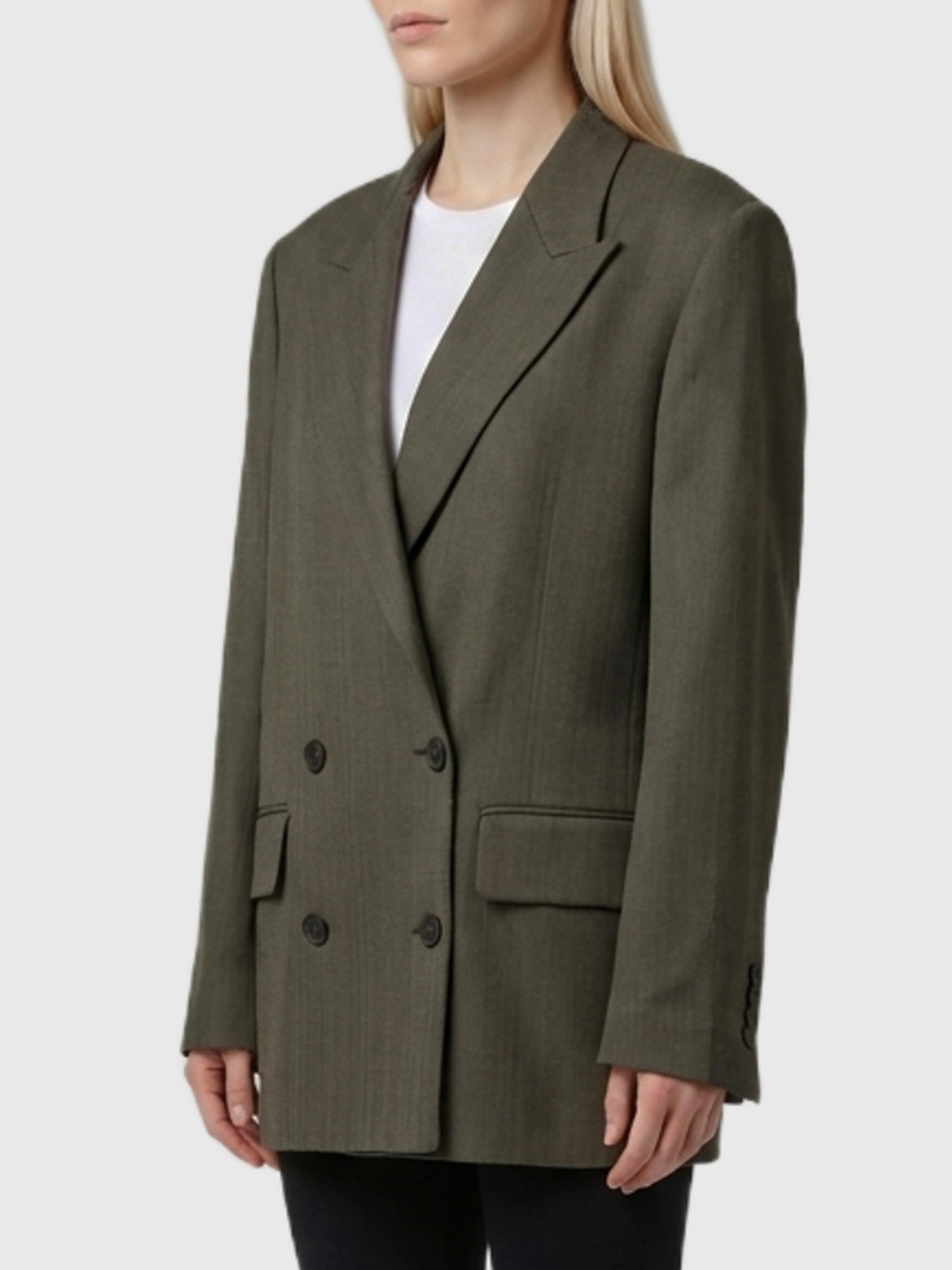 double-breasted journey blazer