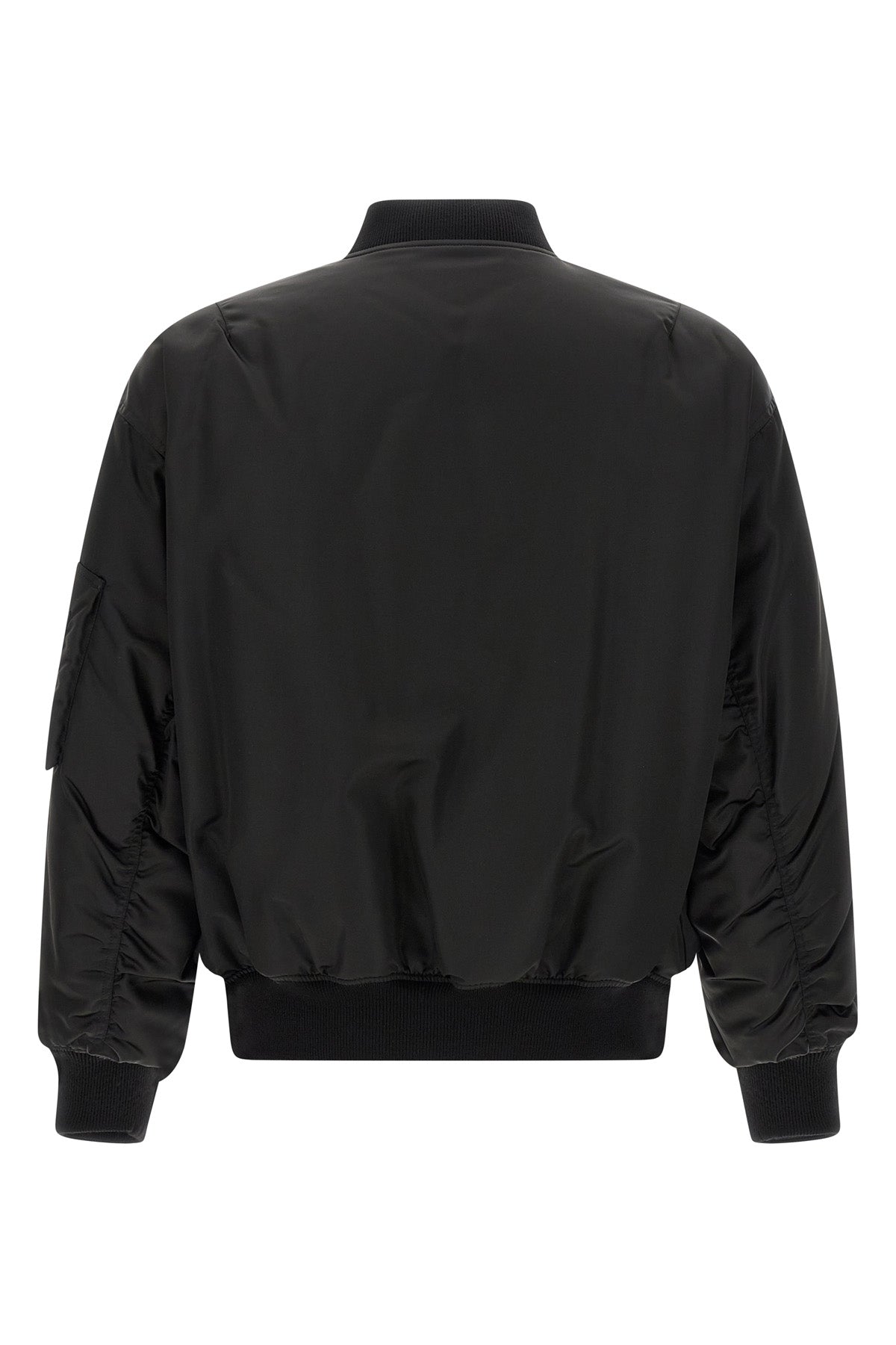 water-repellent nylon serge bomber jacket