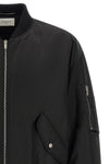 water-repellent nylon serge bomber jacket