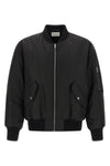 water-repellent nylon serge bomber jacket