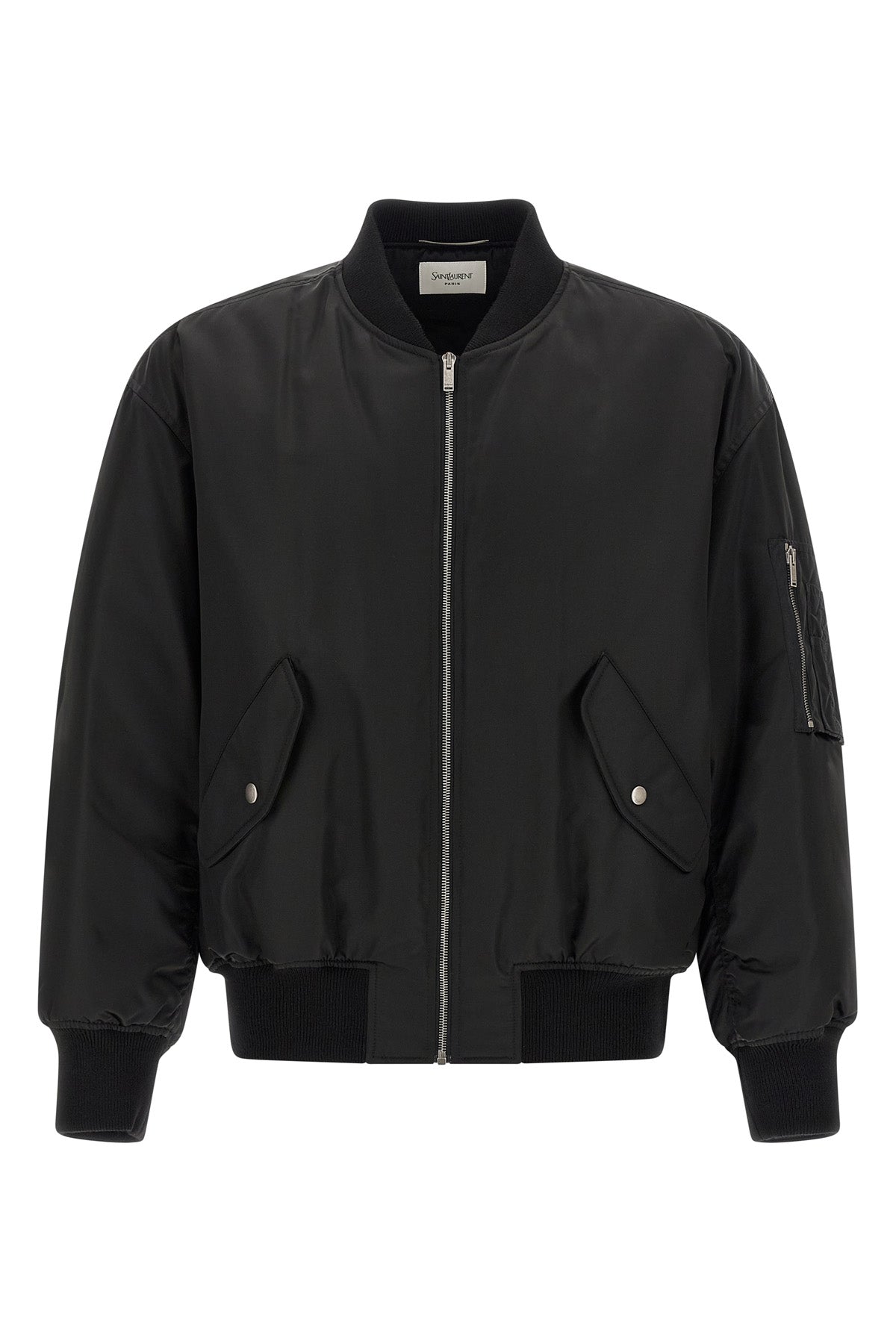 water-repellent nylon serge bomber jacket