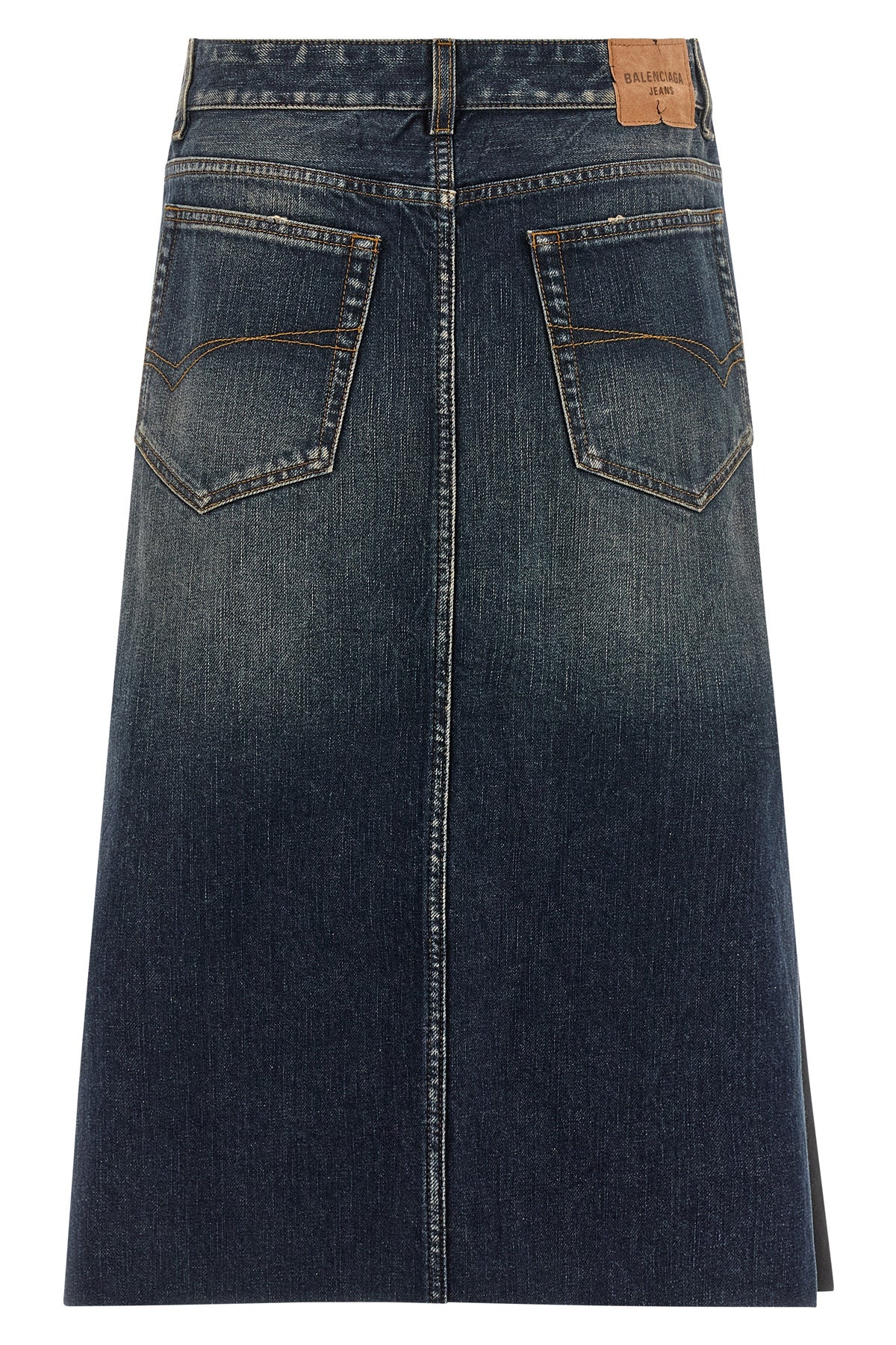 hybrid pleated midi skirt in solid linen