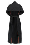 long cotton gabardine trench coat