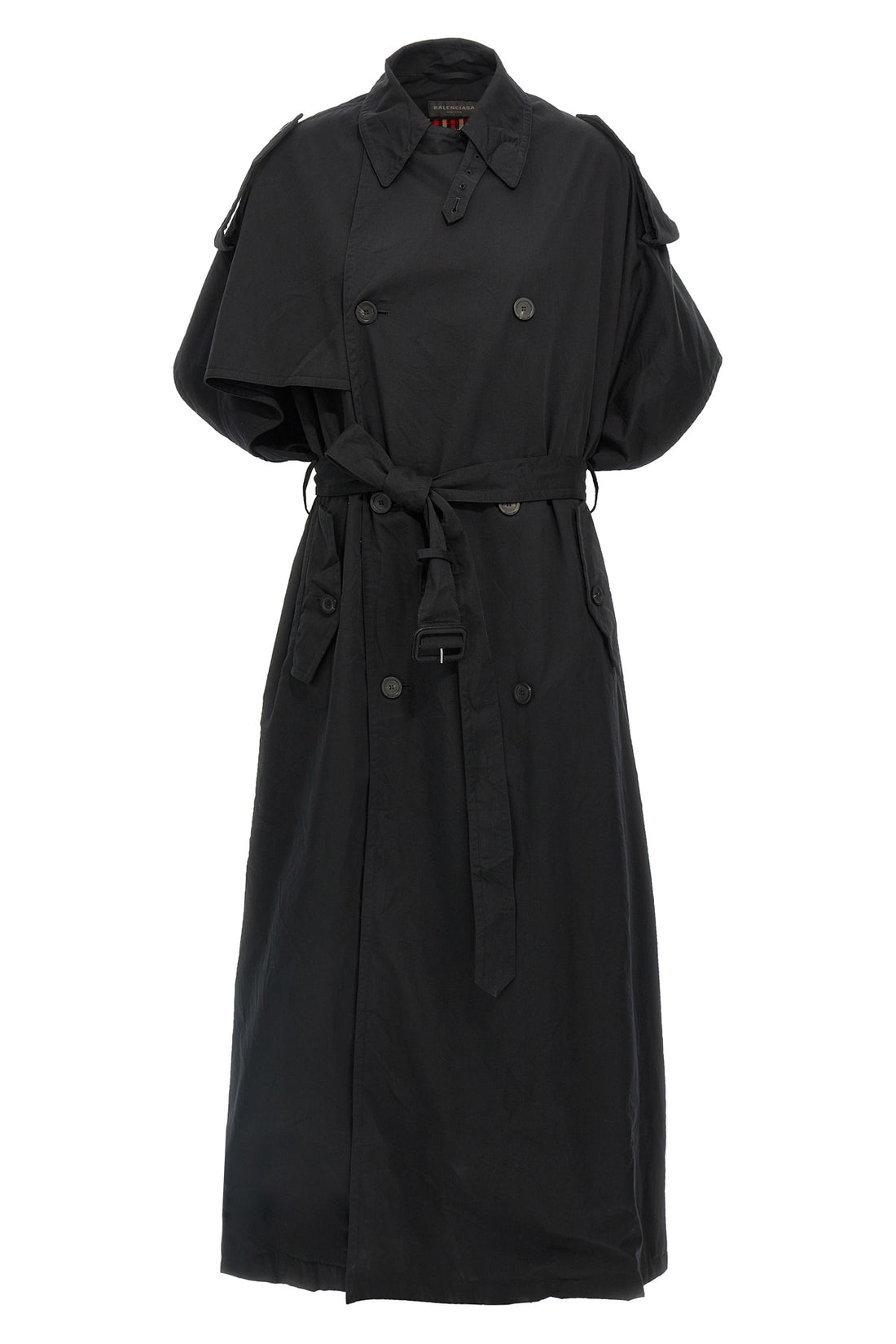 BALENCIAGA OS long cotton gabardine trench coat