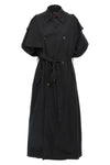 long cotton gabardine trench coat