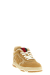gucci re-web leather suede sneakers