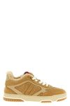 gucci re-web leather suede sneakers