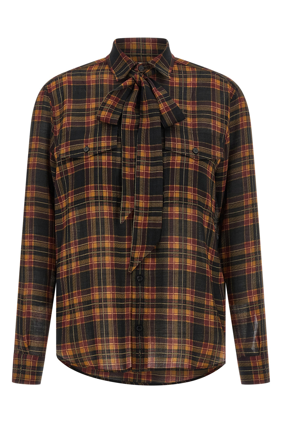 SAINT LAURENT L lavallière cassandre wool shirt