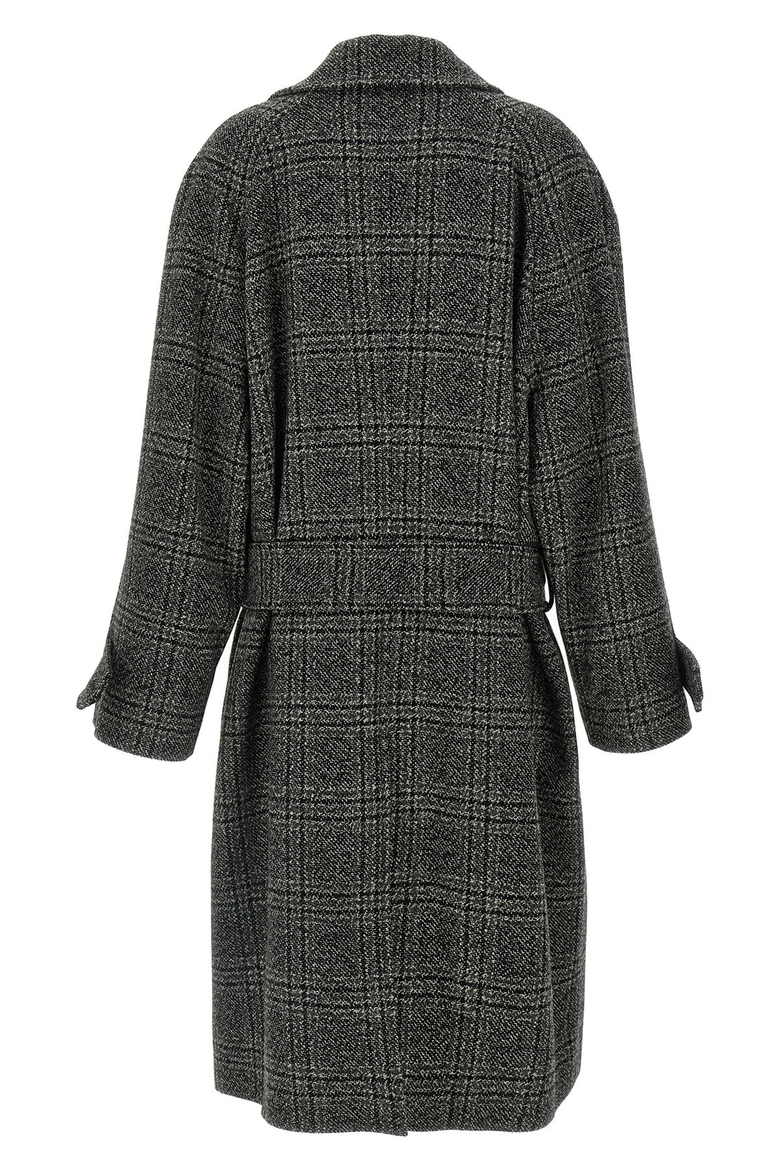BALENCIAGA 1 one layer vintage wool check coat