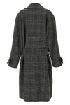 one layer vintage wool check coat