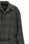 one layer vintage wool check coat