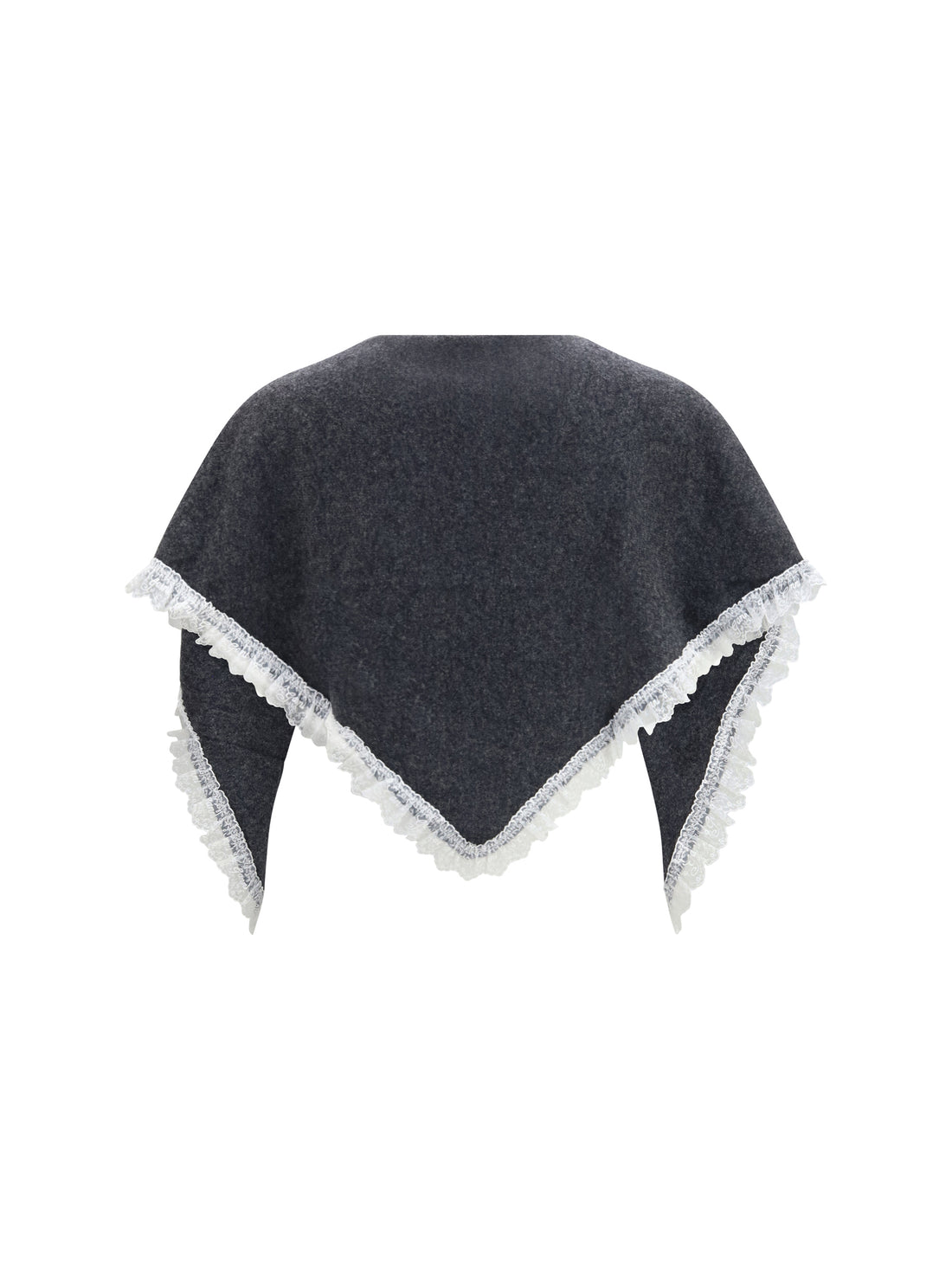 GANNI OS openwork wool cape