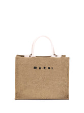 MARNI OS raffia-effect tote bag