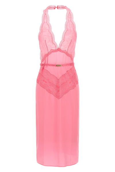 silk satin midi dress