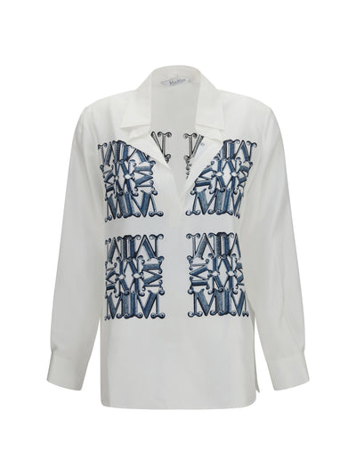 printed silk twill shirt