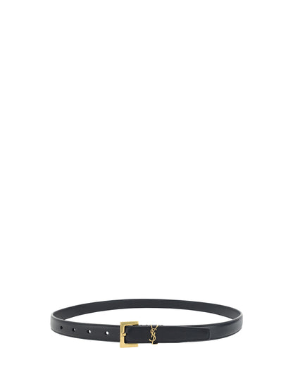SAINT LAURENT 85 cassandre slim belt 