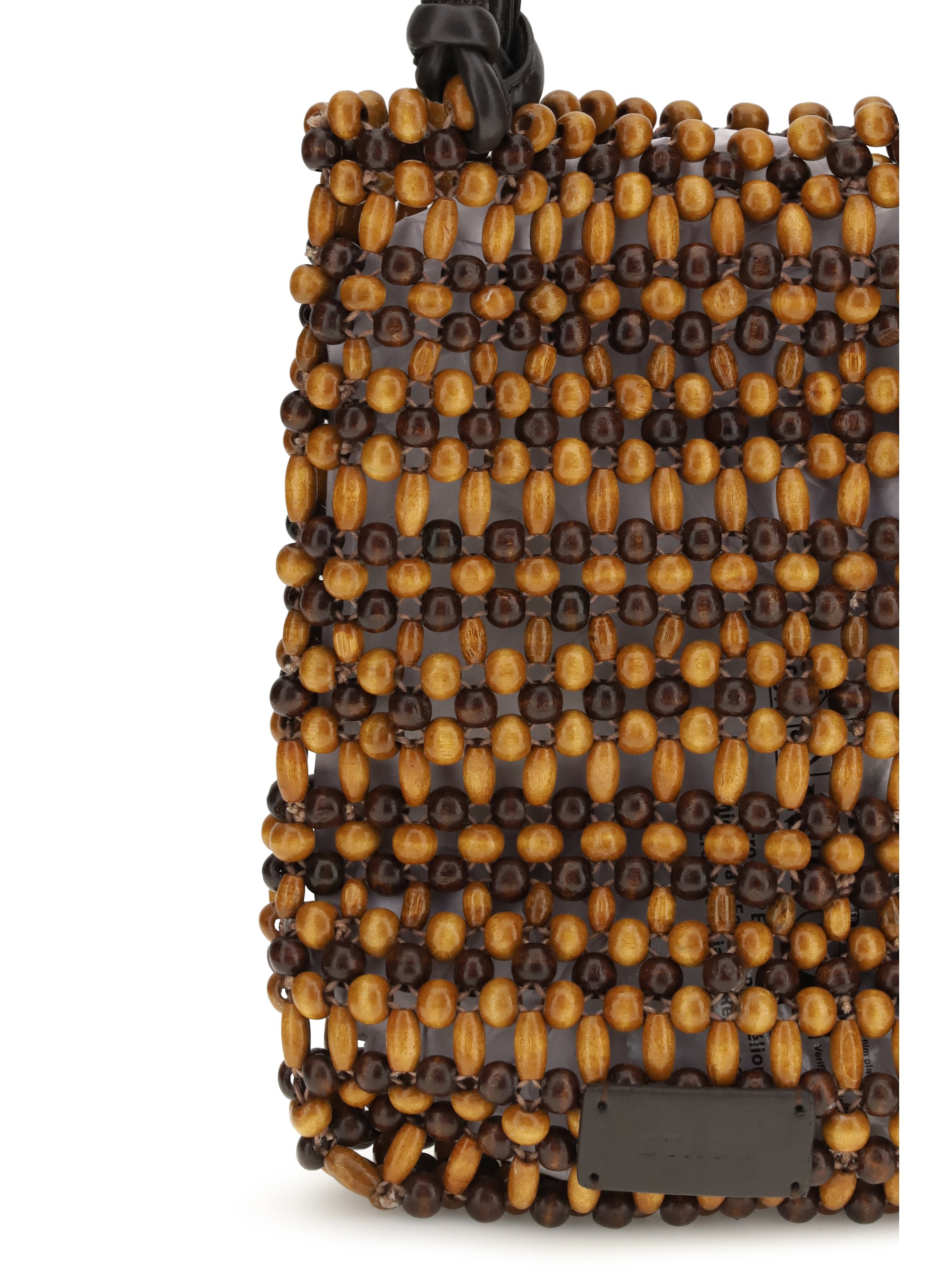 baja mini tote multi wood beads